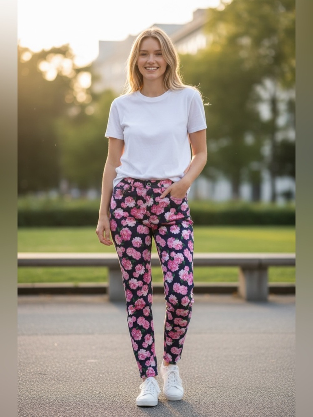 Abercrombie & Fitch Pink Floral Pants